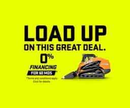 0% financing for up to 60 months* on new CASE Compact Track Loader models.