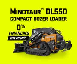 0% financing for up to 48 months* on a new CASE Compact Dozer Loader.