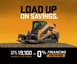 Save Up to $9,100 OR Financing As Low As 0% for up to 60 Months on Compact Track Loaders