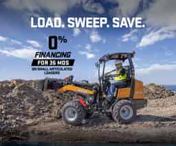 0% financing for up to 36 months* on new CASE Small Articulated Loaders