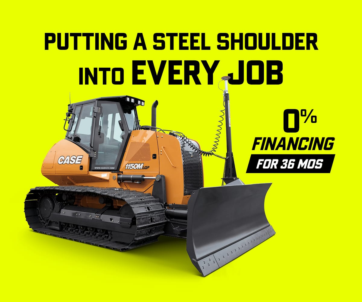 0% financing for up to 36 months* on new CASE Dozer models