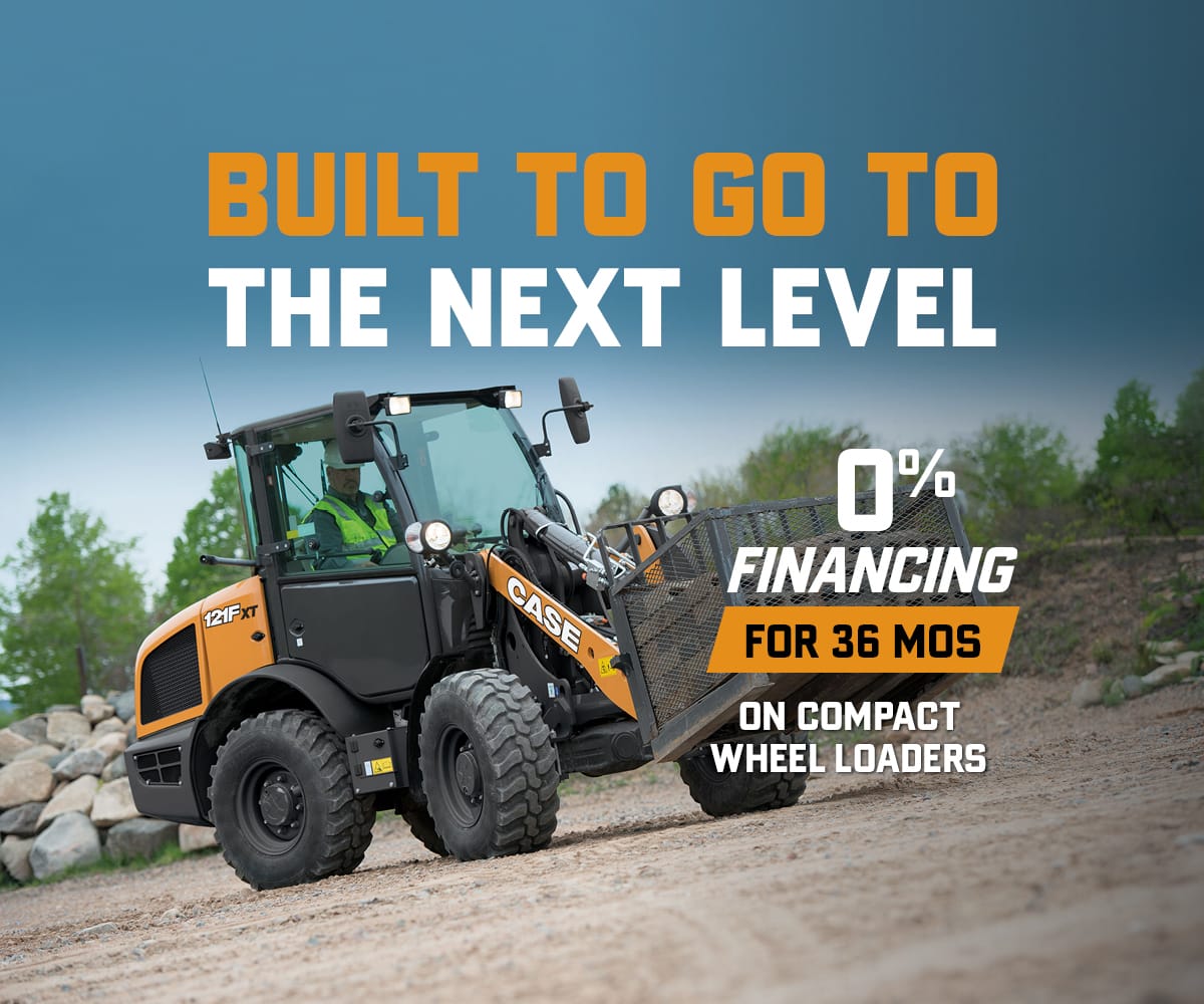 0% Financing for up to 36 Months* on Compact Wheel Loaders